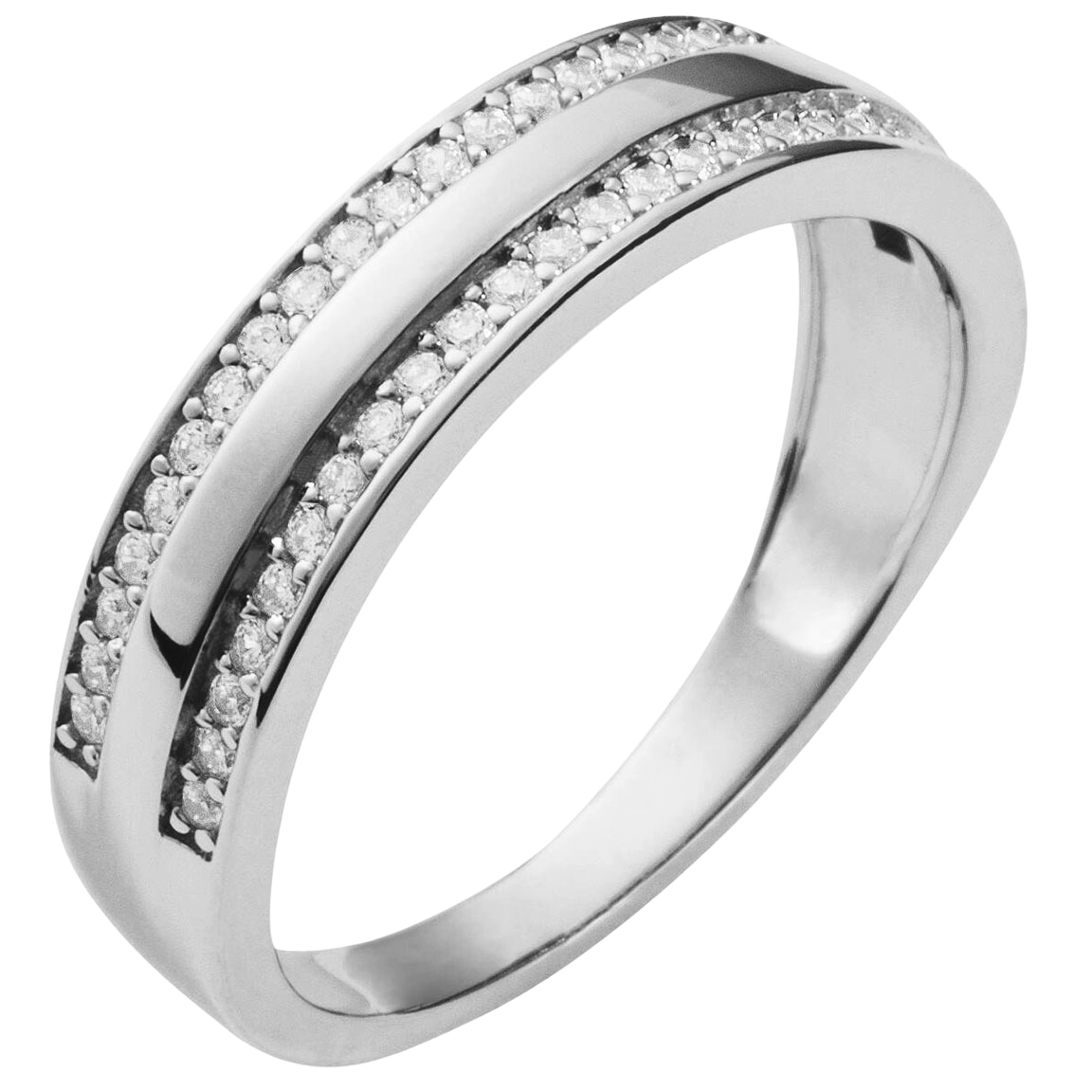 Lykken Casuals kaksirivinen hopeasormus 5 mm