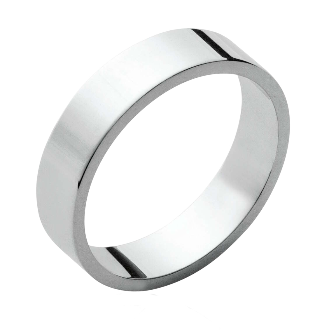 Lykken Casuals sileä flakkasormus hopea 5 mm