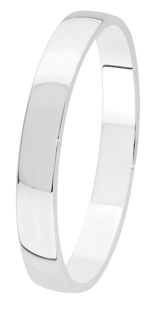 Lykken Exclusive valkokultainen kihlasormus sileä 3 mm