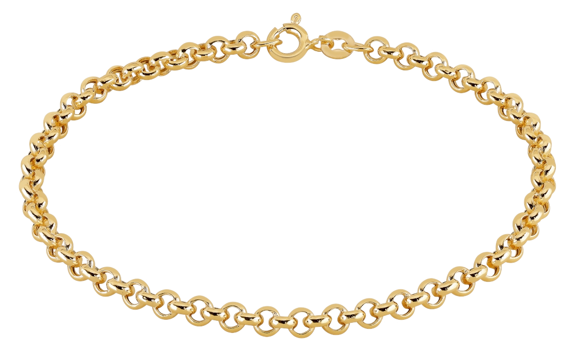 Lykken Basics kultainen papuranneketju 3,2 mm