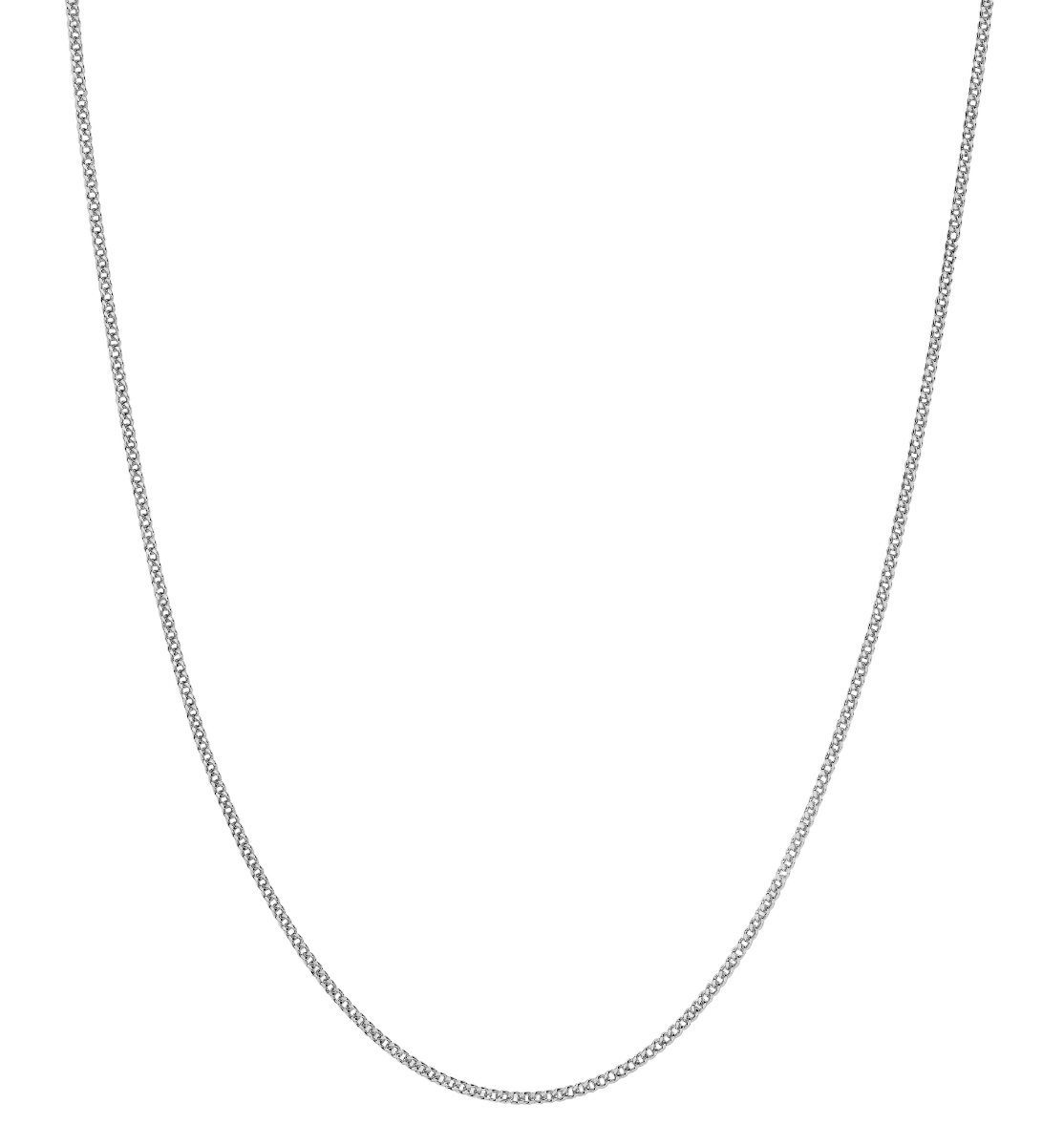 Lykken Basics 9-karaatin 1,1 mm panssari valkokultakaulaketju