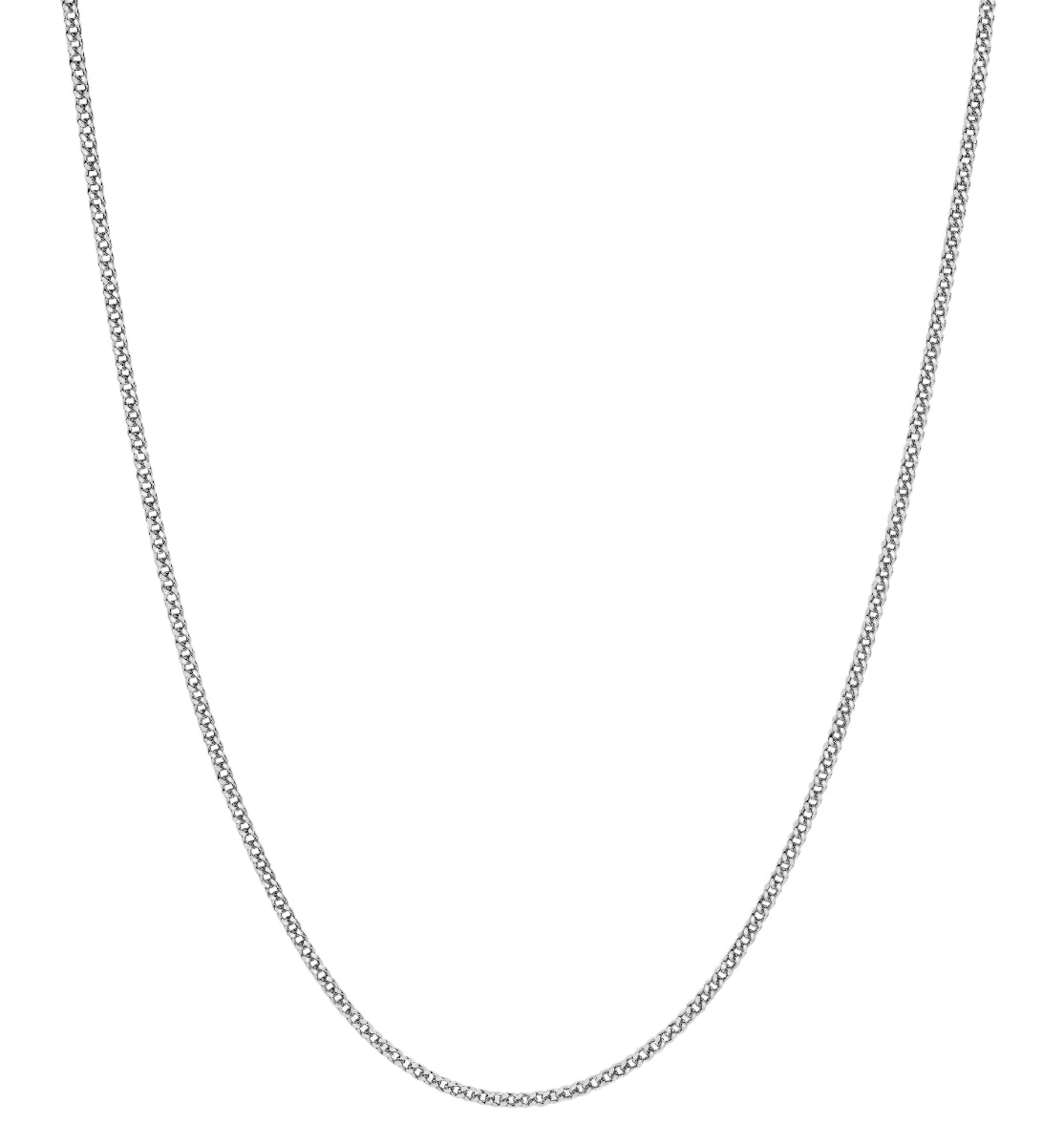 Lykken Basics 9-karaatin 1,2 mm panssari valkokultakaulaketju