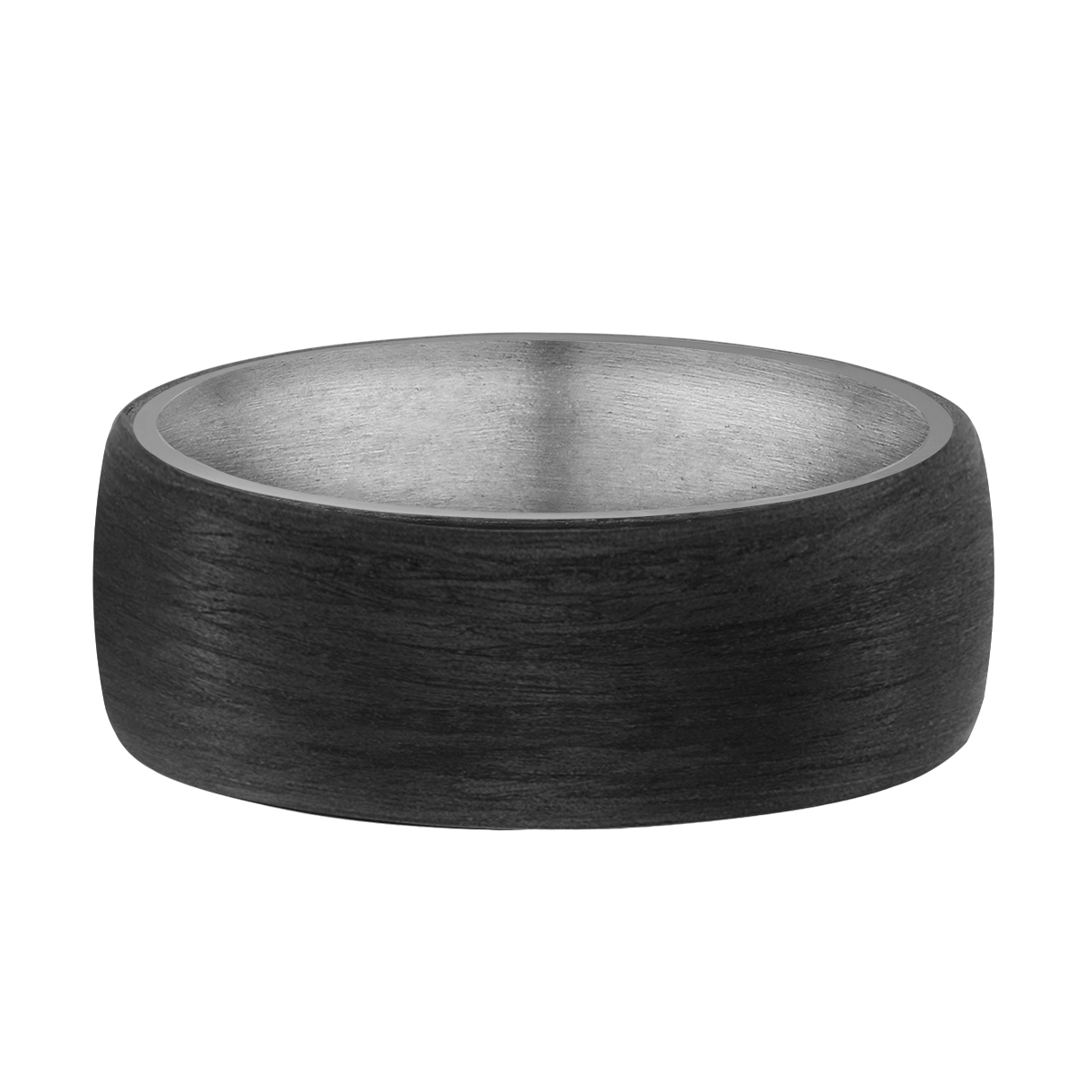 Lykken Strong titaanisormus tynnyri musta 7 mm