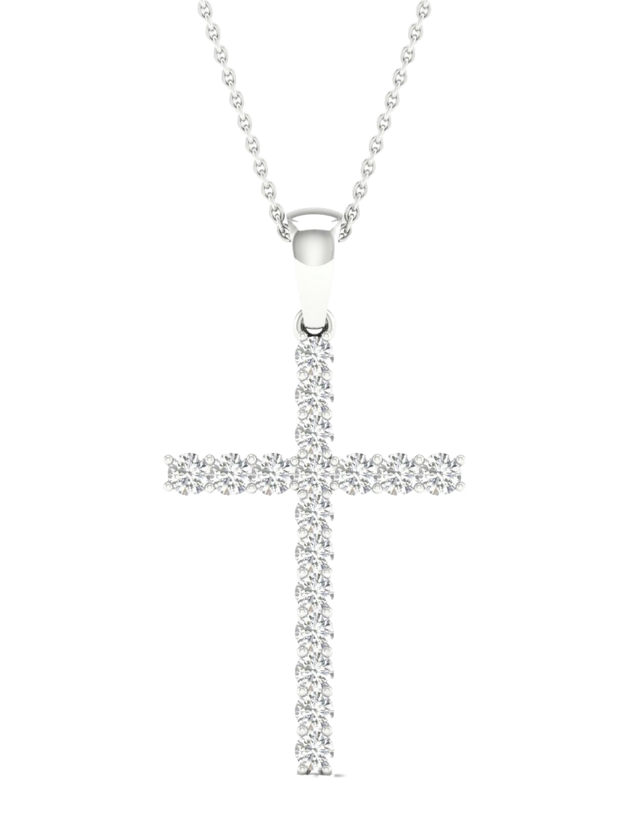 Lykken Elegance valkokulta timanttiristiriipus 0,25 ct