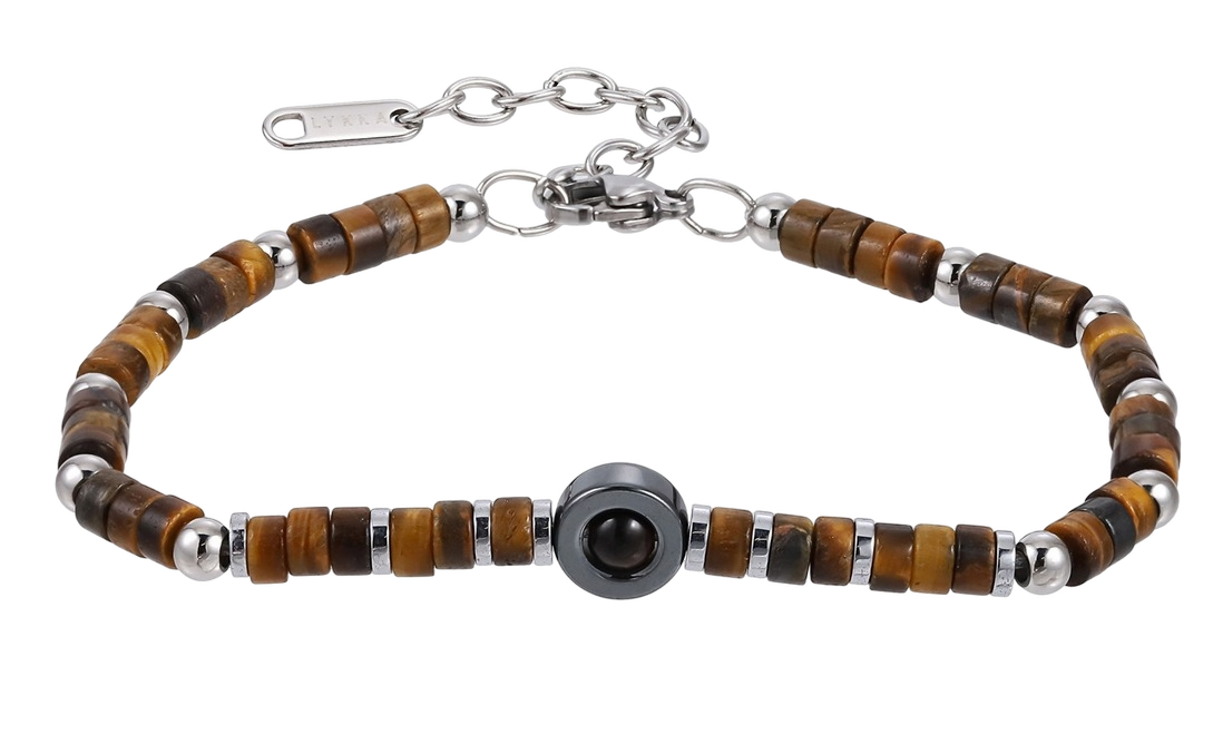 Lykken Strong Tiger eye rannekoru keltainen 19+4cm