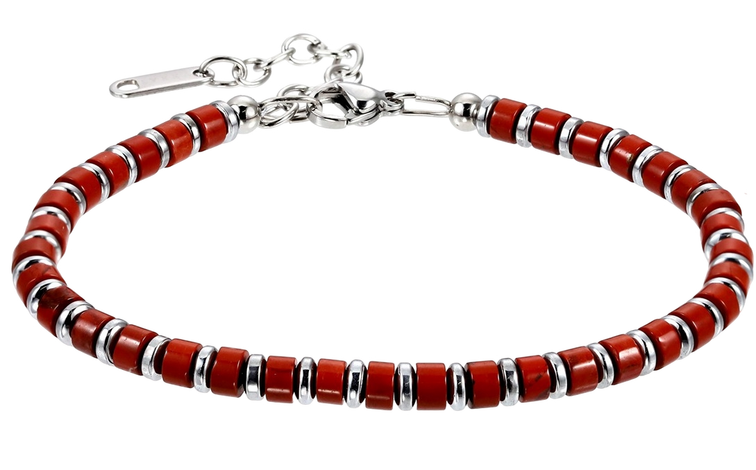 Lykken Strong lapisrannekoru punainen 19+4cm