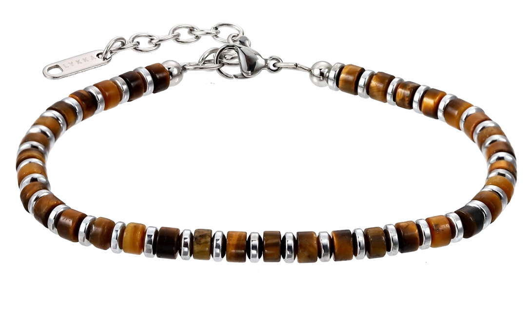 Lykken Strong lapisrannekoru ruskea 19+4cm