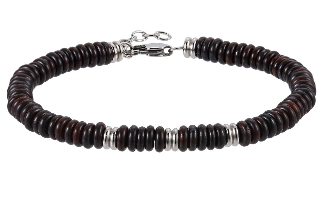 Lykken Strong zoisiittirannekoru musta 21+2cm