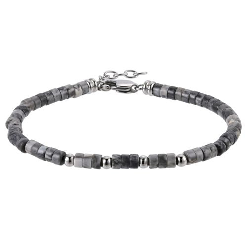 Lykka Strong jasperrannekoru  harmaa 20+2cm  harmaa 20+2cm