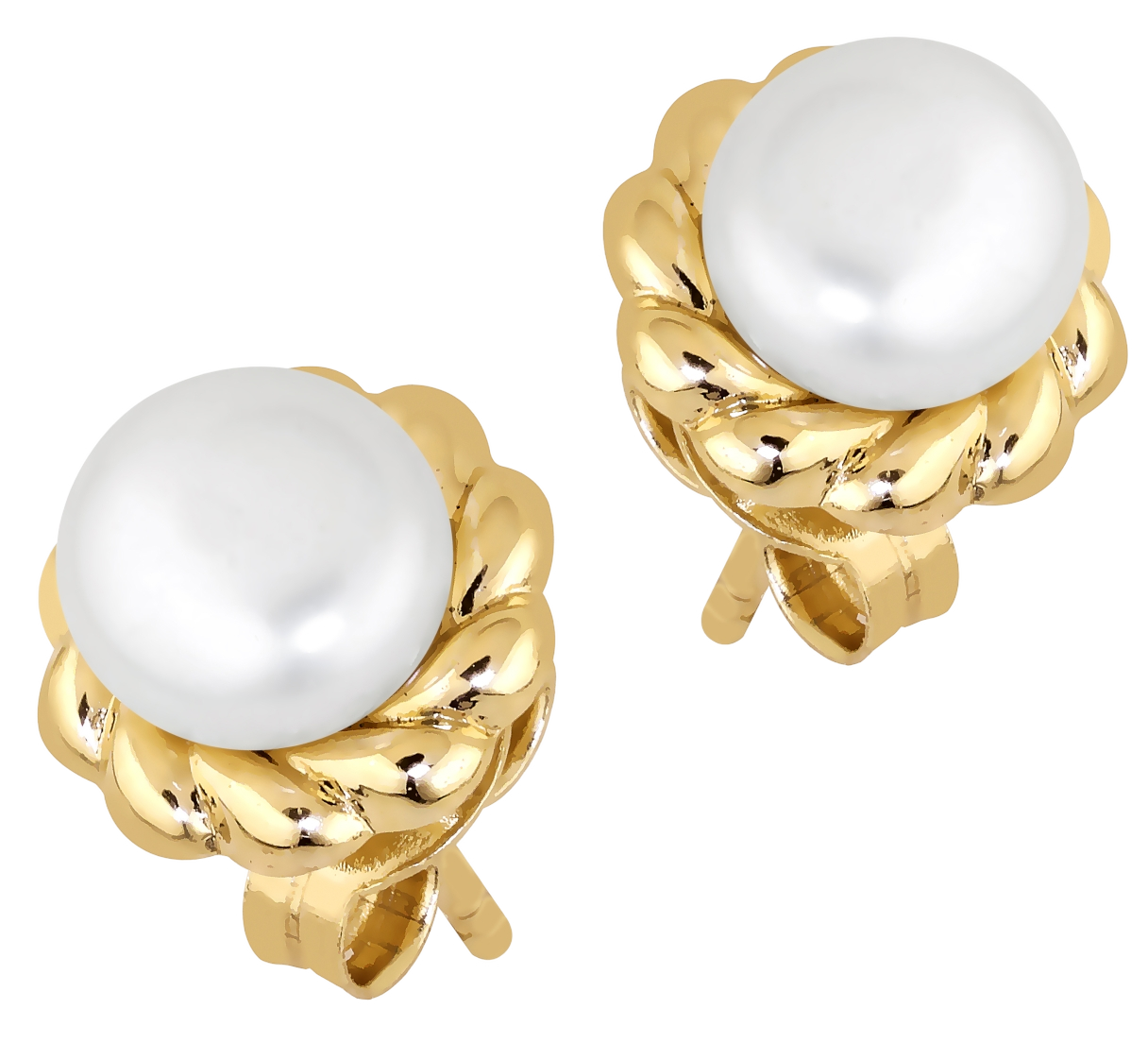 Lykken Pearls kultaiset korvakorut helmi 4,5 mm