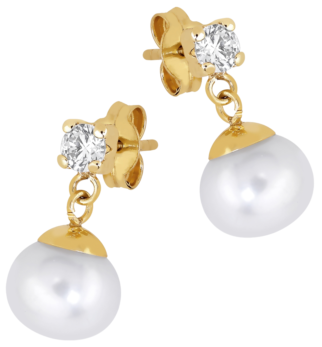 Lykken Pearls kultaiset korvakorut helmi 7 mm