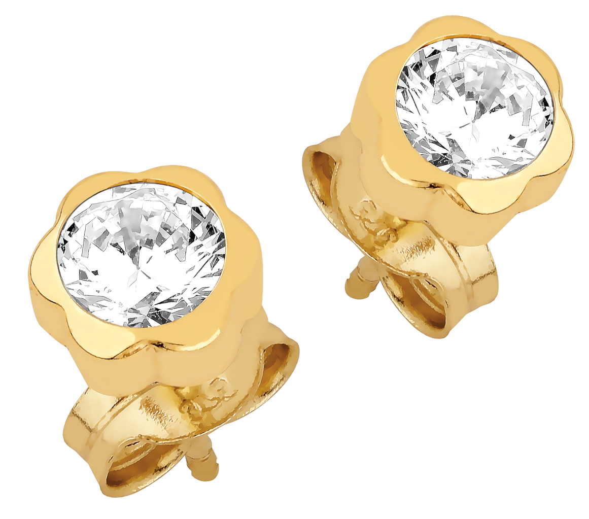 Lykken Symbols kultaiset korvakorut kukka 4 mm