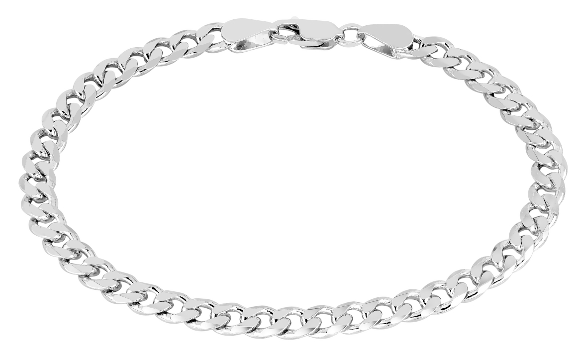 Lykken Basics hopeinen panssariranneketju 5.5 mm