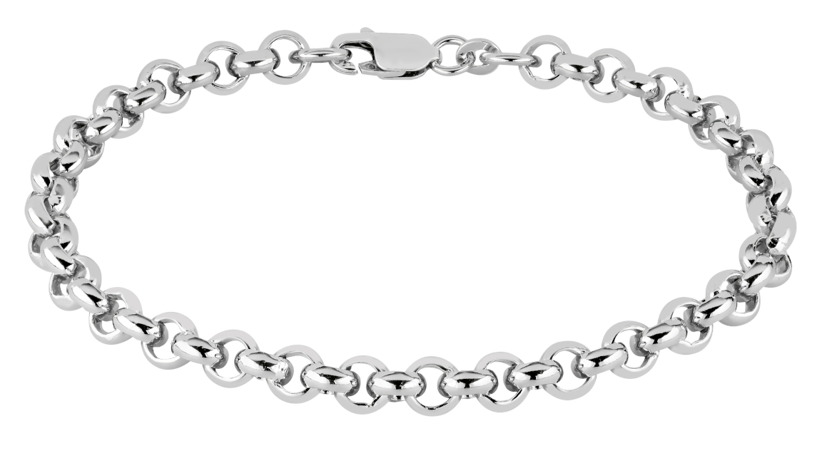 Lykken Basics hopeinen papuranneketju 5.8 mm