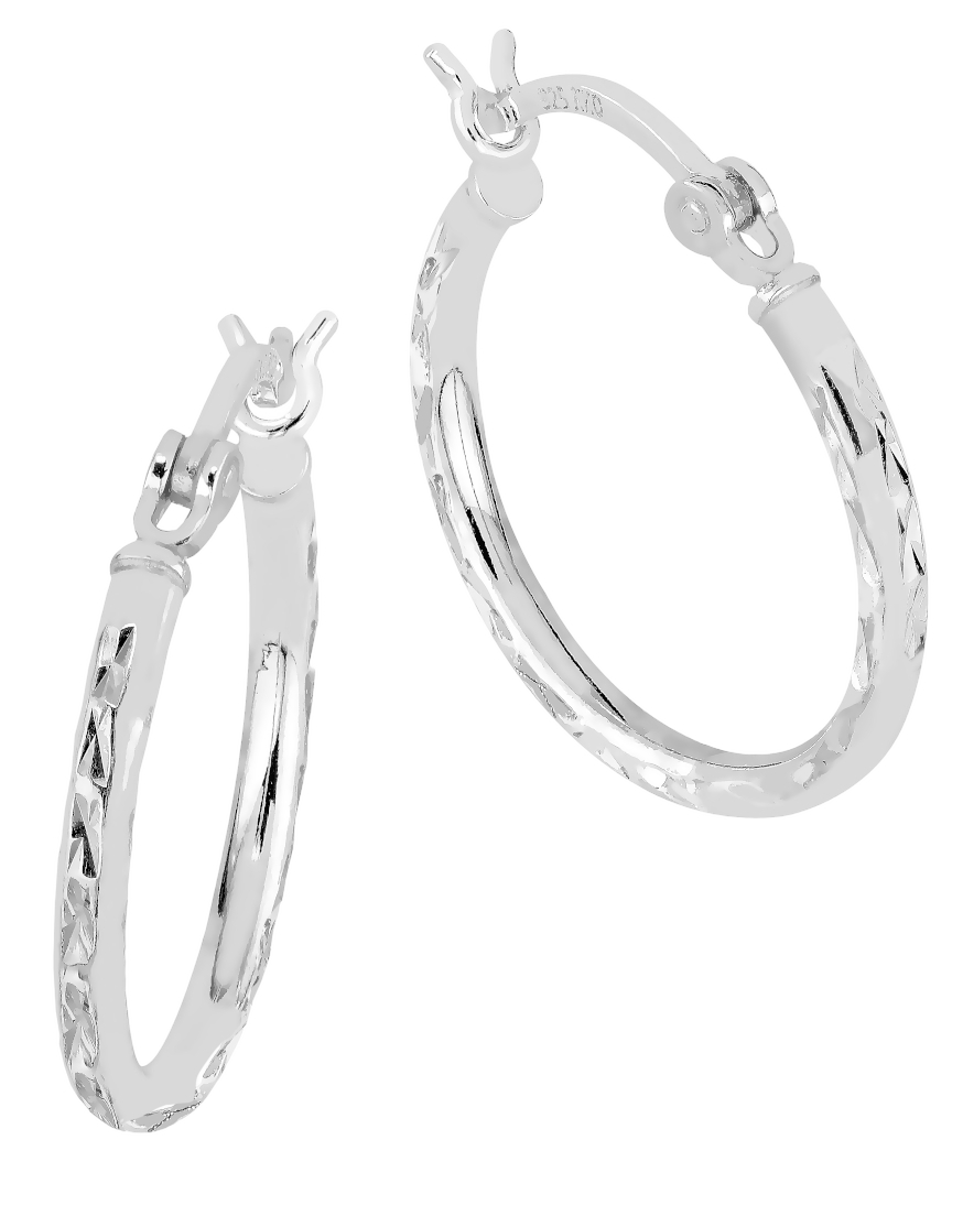 Lykken Casuals hopeakorvakorut 10 x 2 mm