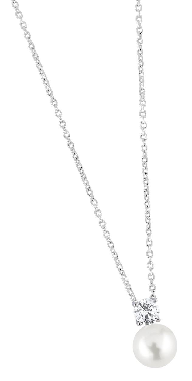 Lykken Pearls hopeakaulakoru helmi