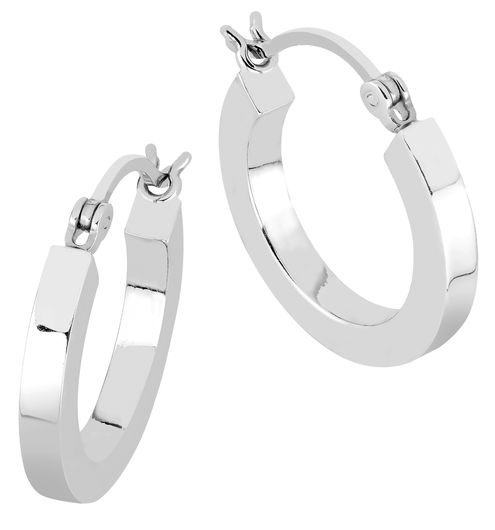 Lykken Casuals hopeiset rengaskorvakorut 30 x 2 mm