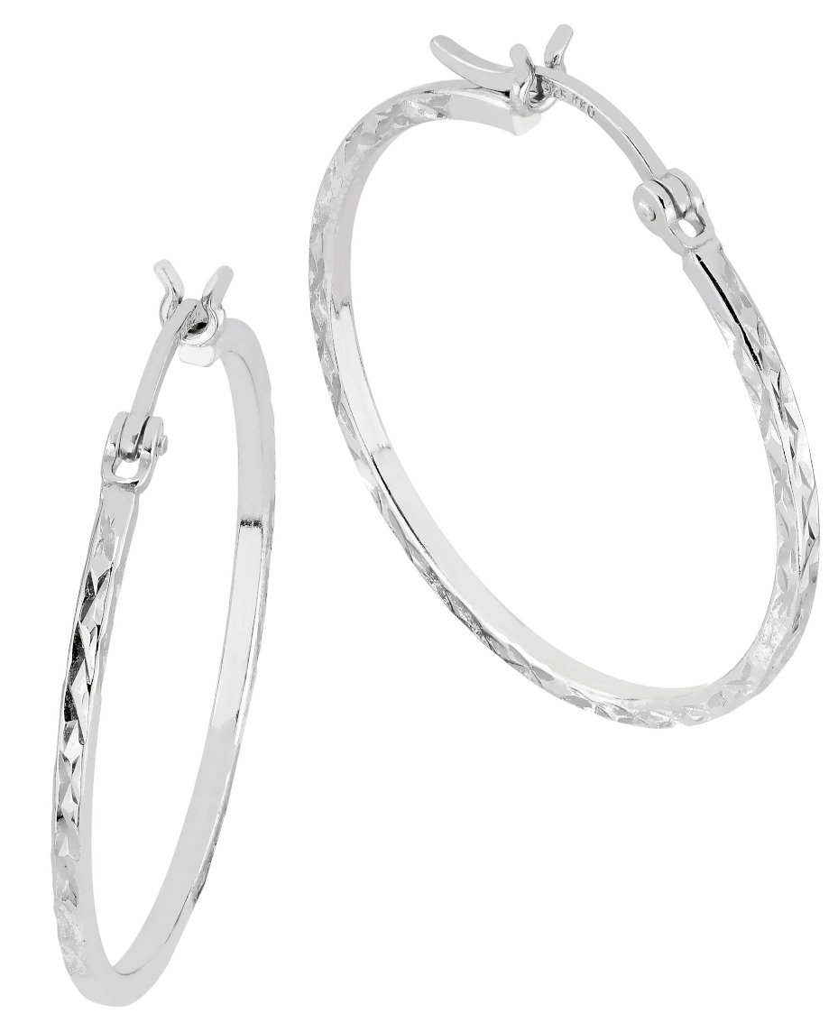 Lykken Casuals korvarenkaat hopea 10 x 1,5 mm