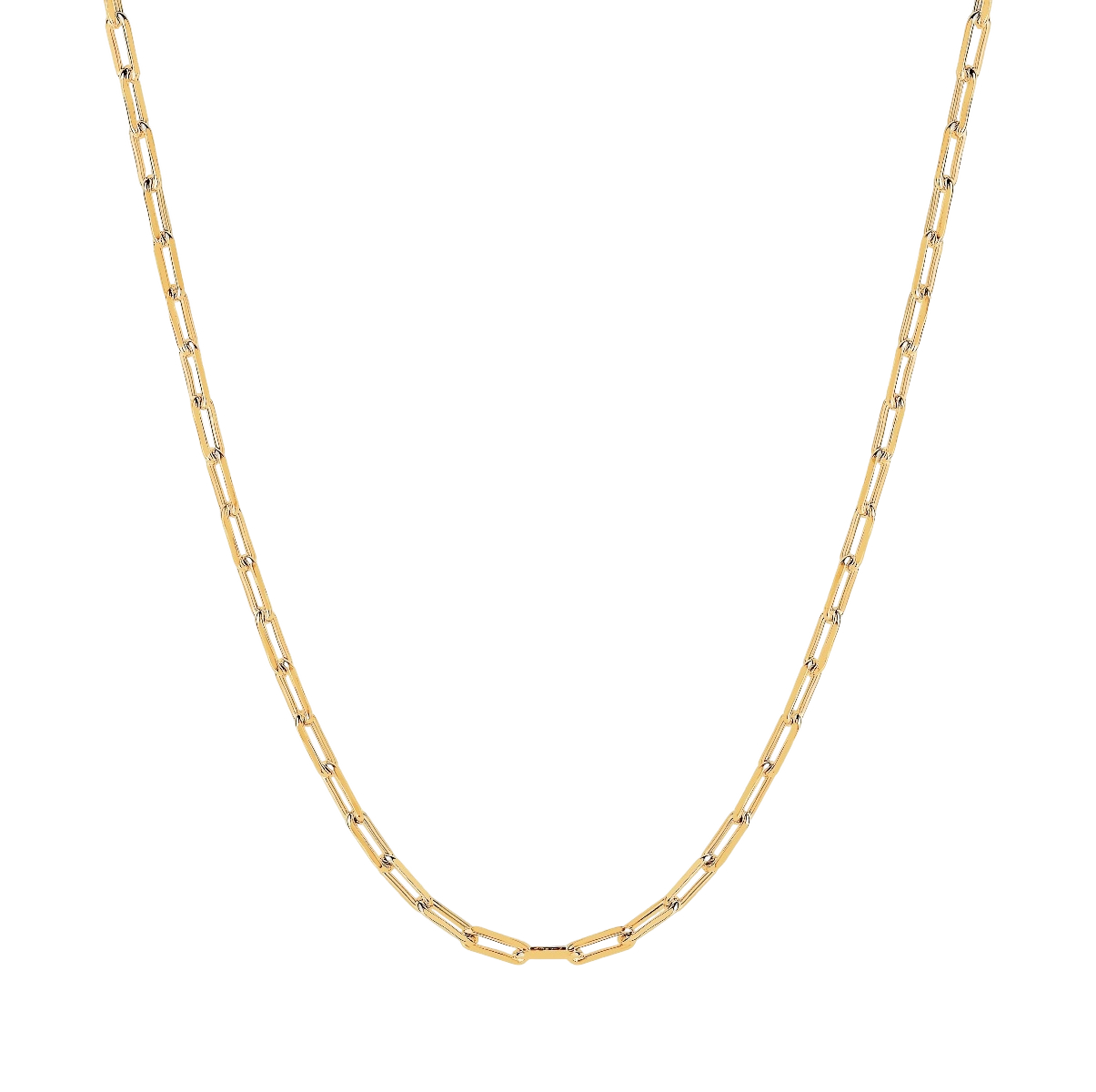 Lykken Basics hopeinen kullattu boyfriend kaulaketju 2,8 mm