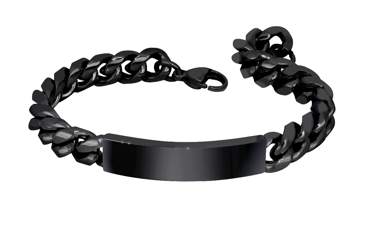 Lykken Strong musta laattaranneketju 8 mm musta