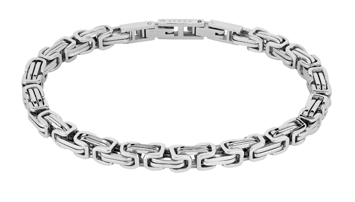 Lykken Strong kuningasrannekoru teräs 20.5 cm