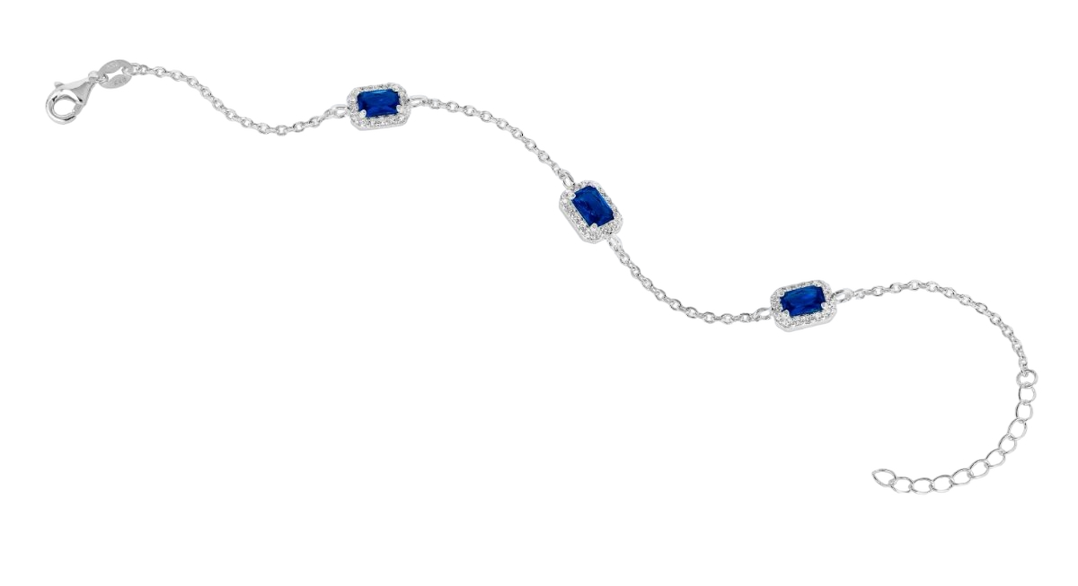Lykken Casuals baguette hopearannekoru 17+3cm