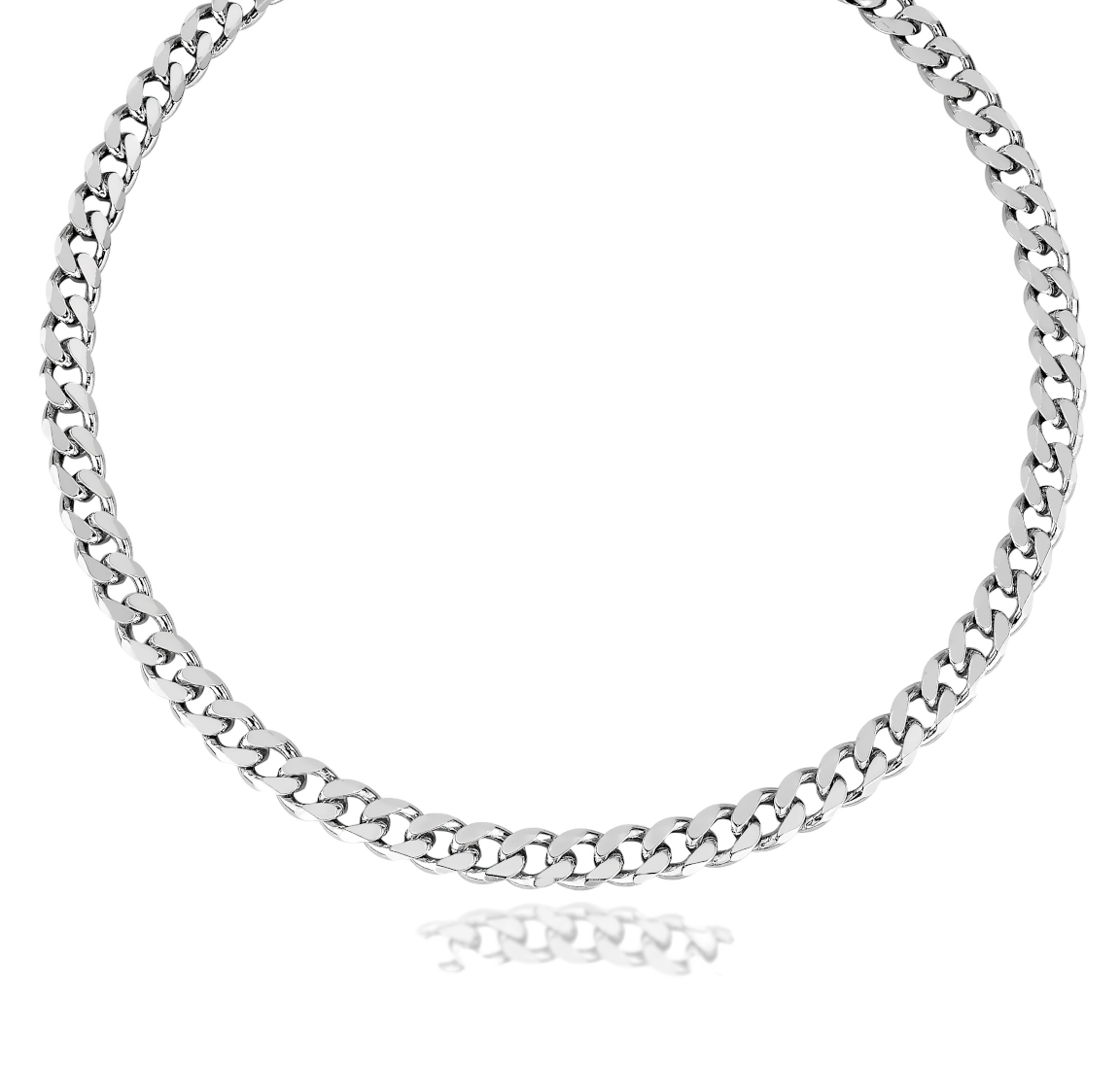 Lykken Basics hopeinen panssariketju 8,5 mm