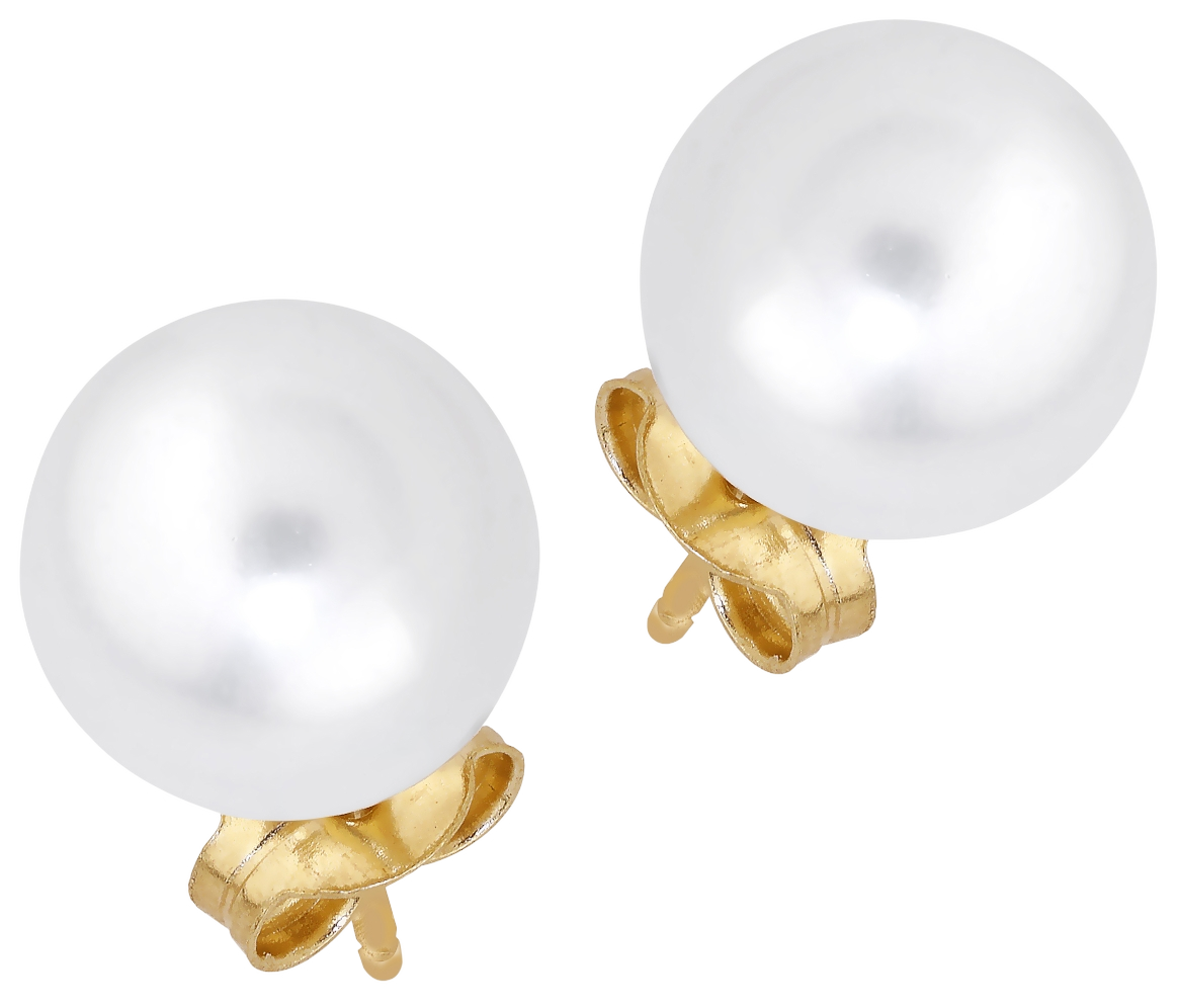 Lykken Pearls kultaiset tappikorvakorut helmi 8,5 mm