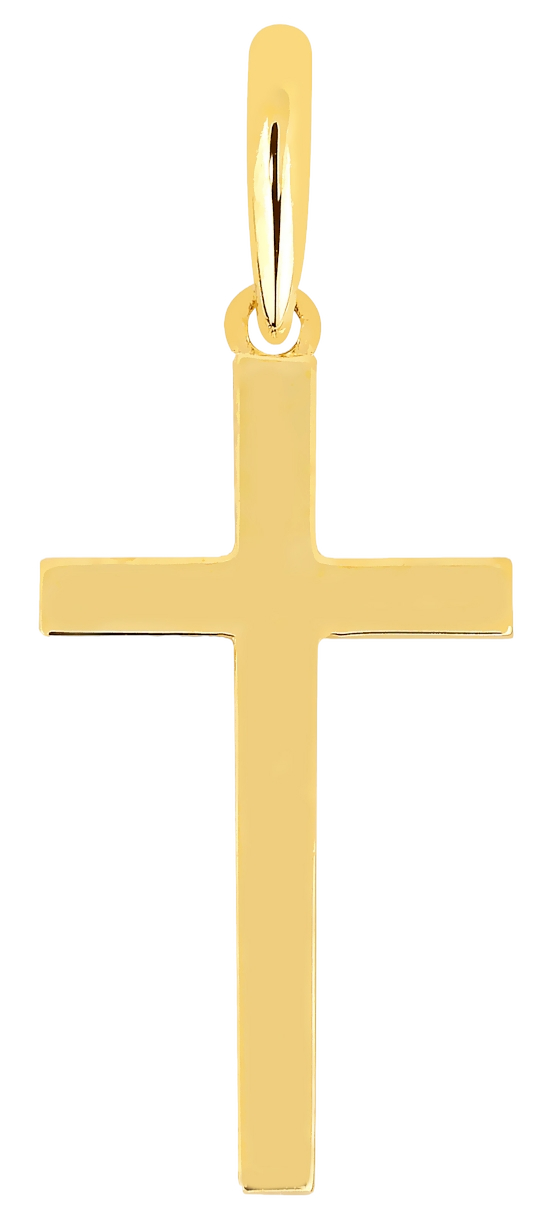Lykken Crosses kultainen rippiristi / ristiriipus 18 x 9 mm
