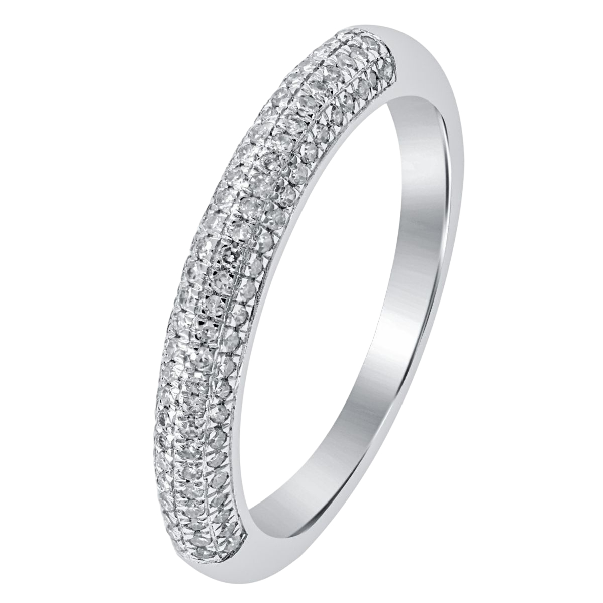 Lykken Elegance kolmirivitimanttisormus valkokulta 0,32 ct