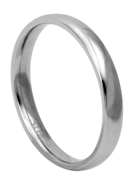 Lykken Strong sileä puolipyöreä terässormus 2,5 mm