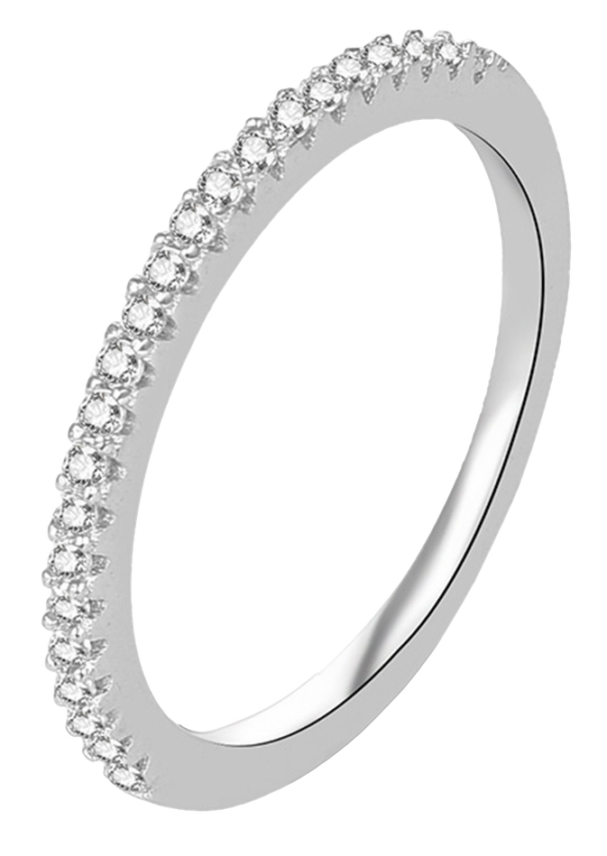 Lykken Casuals hopeinen rivisormus zirkonioilla 1,8 mm