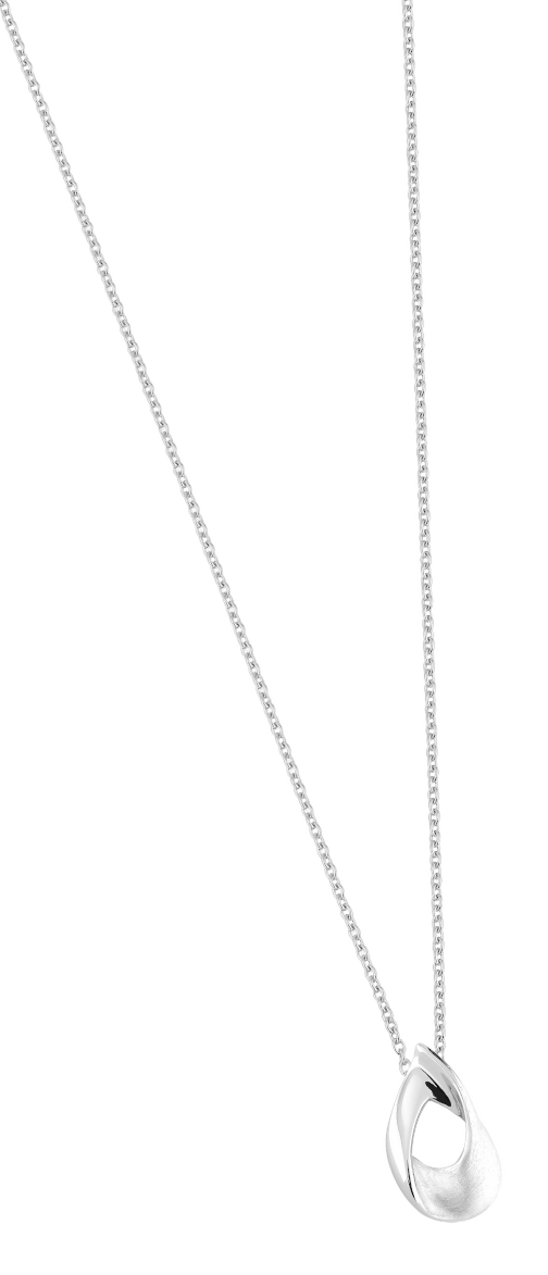 Lykken Casuals hopeakaulakoru pisaranmallisella riipuksella