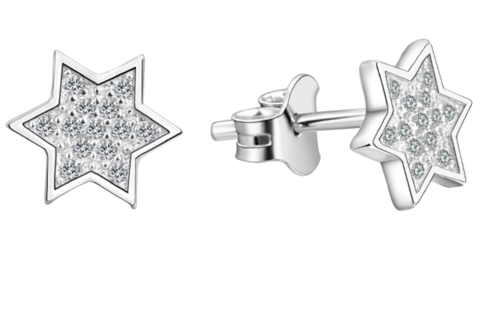 Lykken Symbols hopeakorvakorut tähti