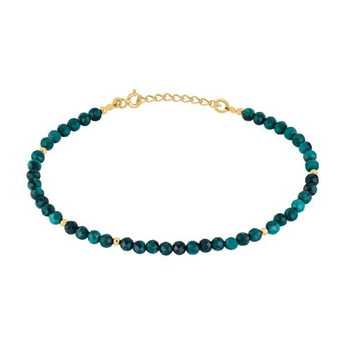 Lykka Casuals kullattu malakiitti-hopearannekoru