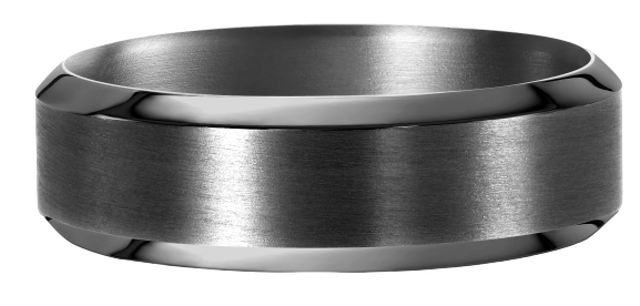 Lykken Strong tantaalisormus flakka musta 5 mm