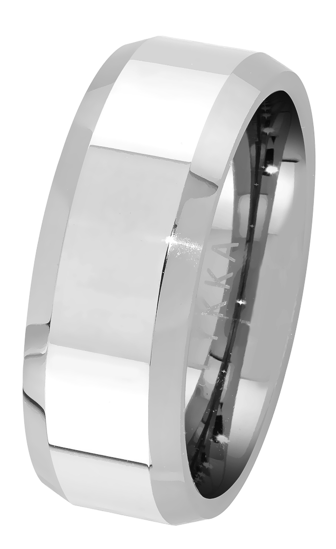 Lykken Strong sileä tungsten flakkasormus 8 mm