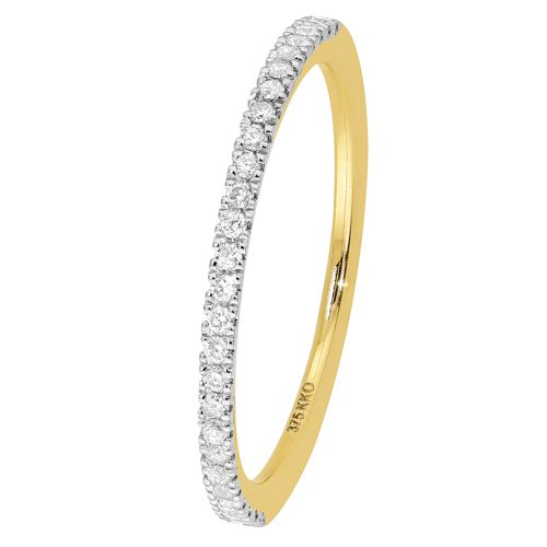 Lykka Elegance kulta rivitimanttisormus