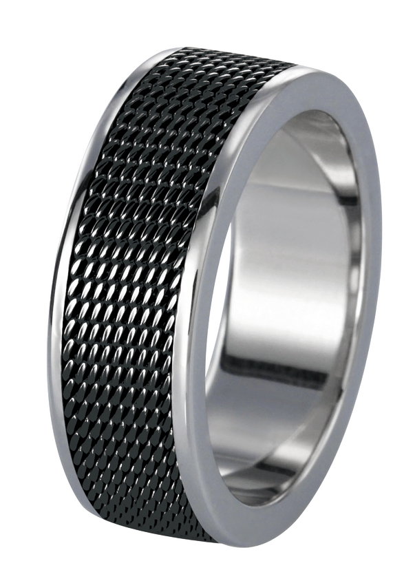 Lykken Strong musta-hopea terässormus 7,8 mm