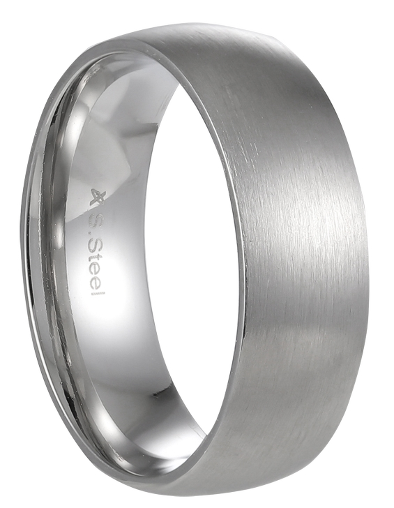 Lykken Strong sileä puolipyöreä terässormus 7 mm