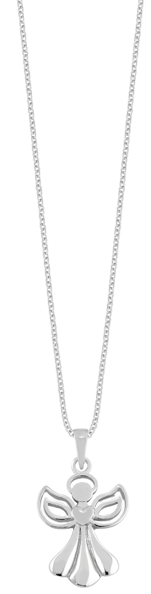 Lykken Symbols Enkeli hopeakaulakoru