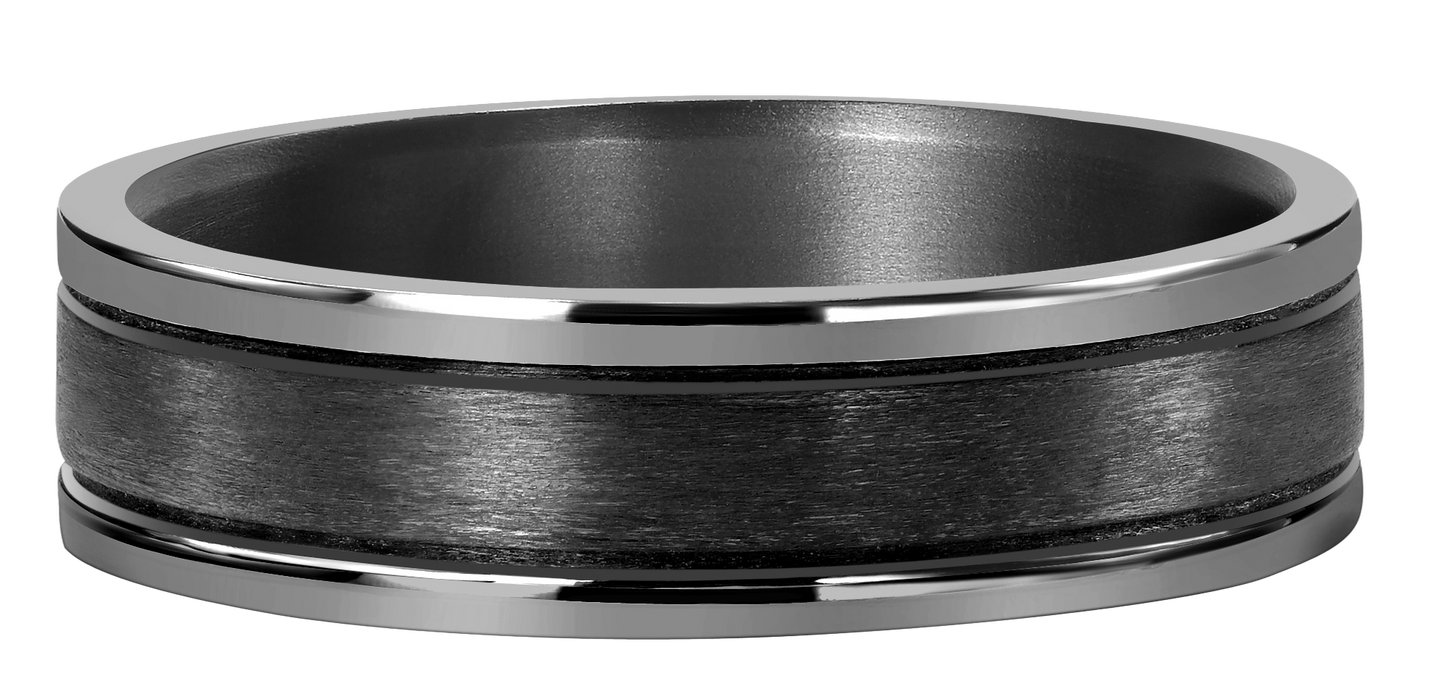 Lykken Strong tantaalihiilikuitusormus 7 mm