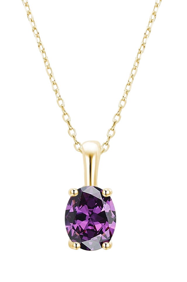 Lykken Symbols birthstone kaulakoru helmikuu 42+3cm