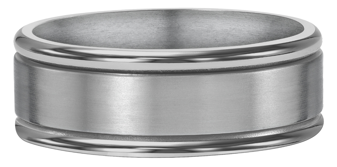 Lykken Strong sileä sormus titaani 7 mm
