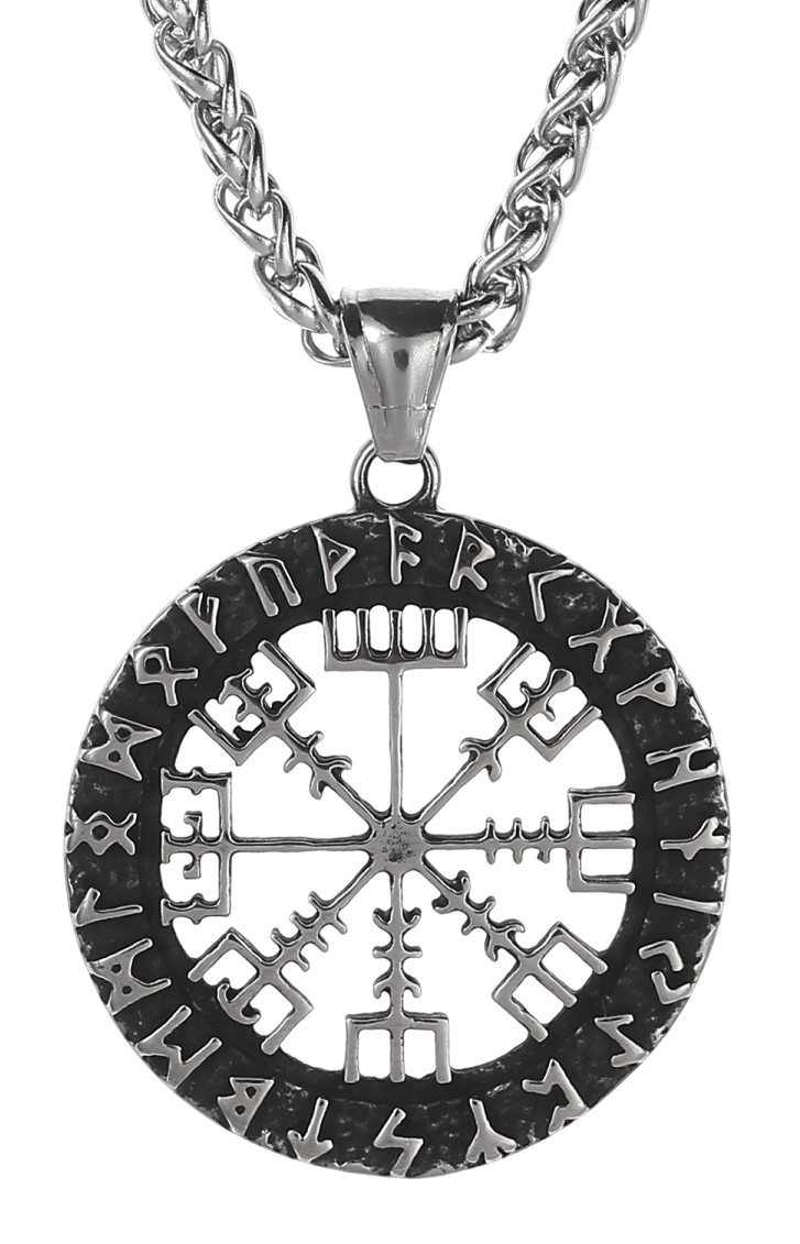 Lykken Viking Riimu Viikinkikompassi kaulakoru 60 cm 3.8 x 3.8 cm