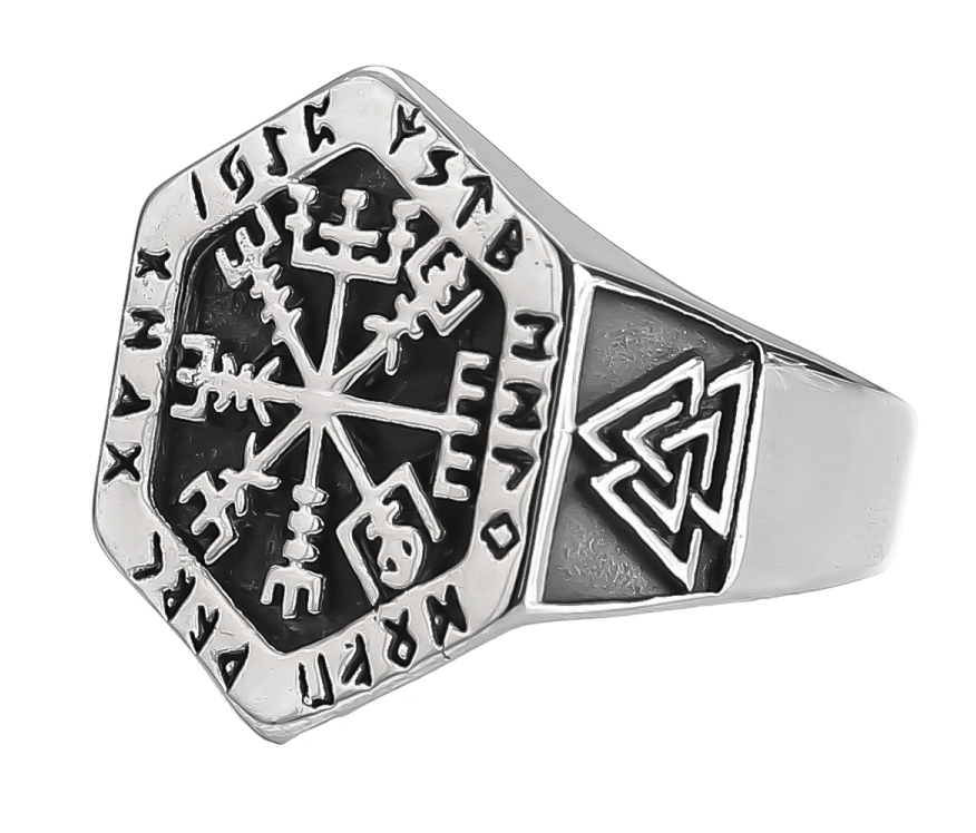 Lykken Viking Vegvisir terässormus