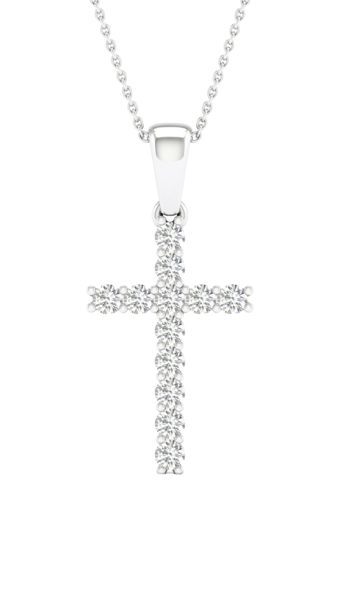 Lykken Elegance timanttiristiriipus 0,25 ct valkokulta