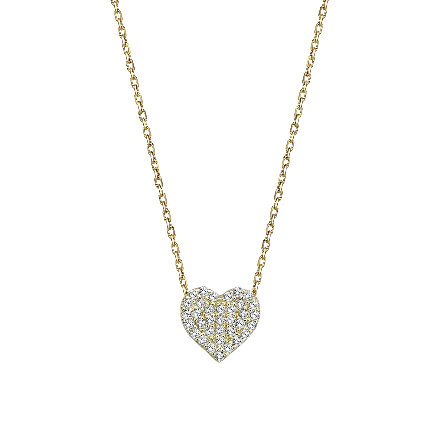 Lykken Hearts pave sydänkaulakoru 9K kulta 42+3cm