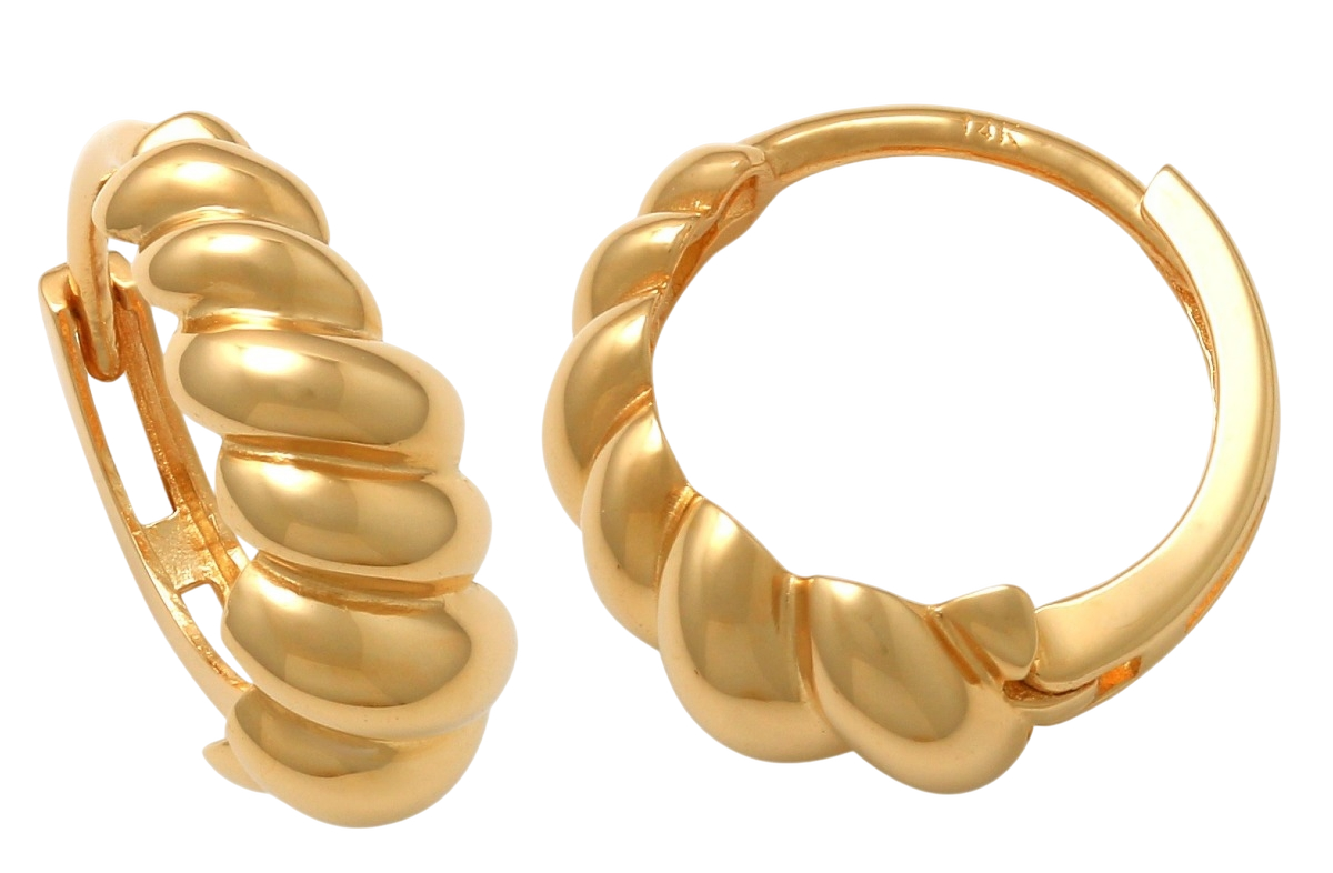 Lykken Casuals seashell kultakorvarenkaat