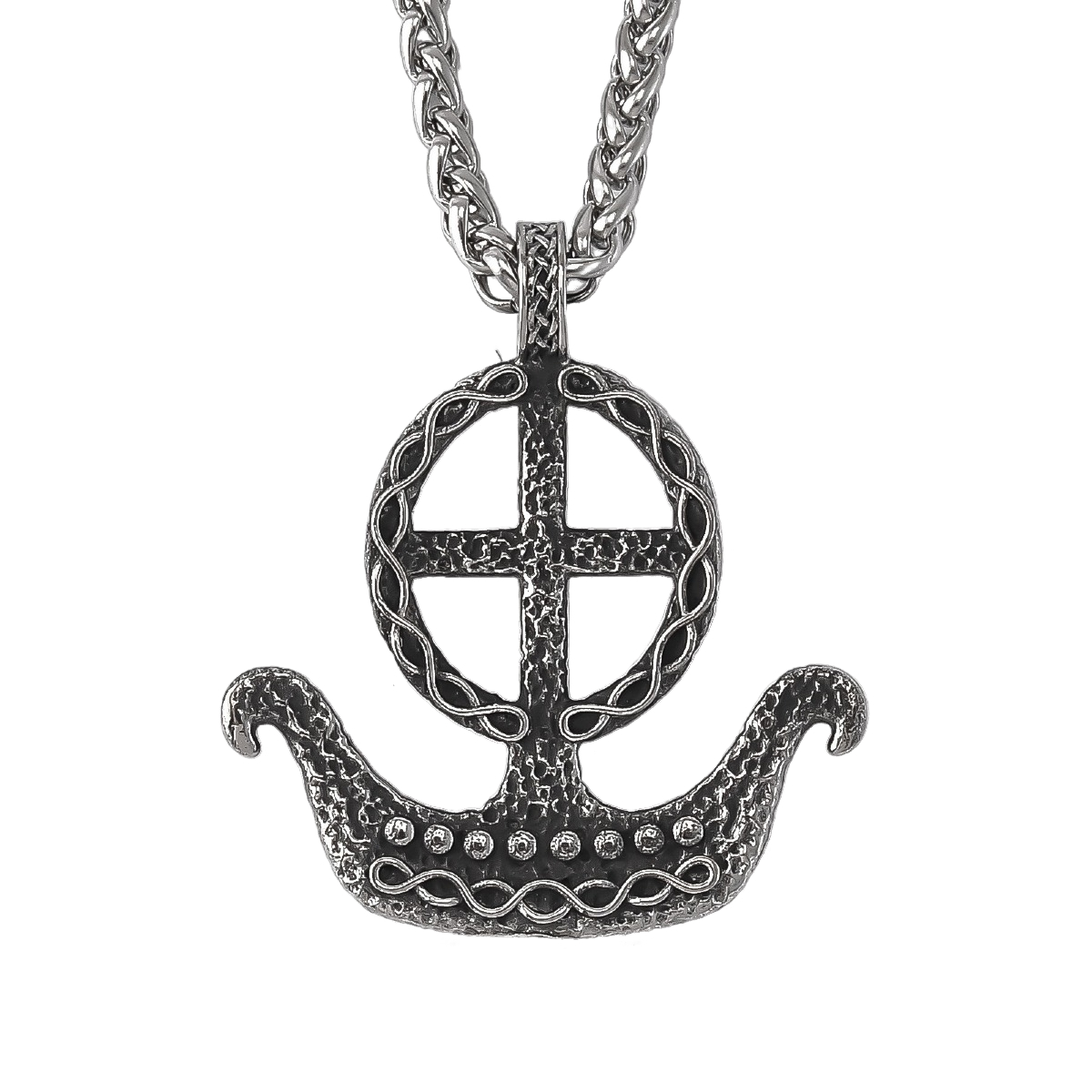 Lykken Viking longship teräskaulakoru 60 cm